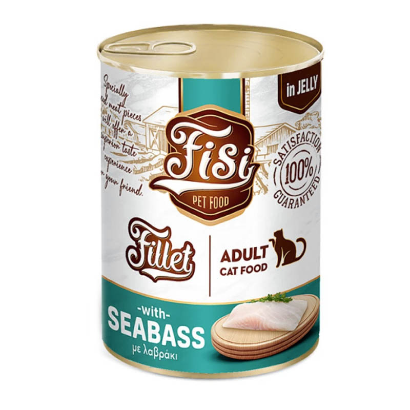 FISI CAT ADULT FILLET ΛΑΒΡΑΚΙ IN JELLY 400gr