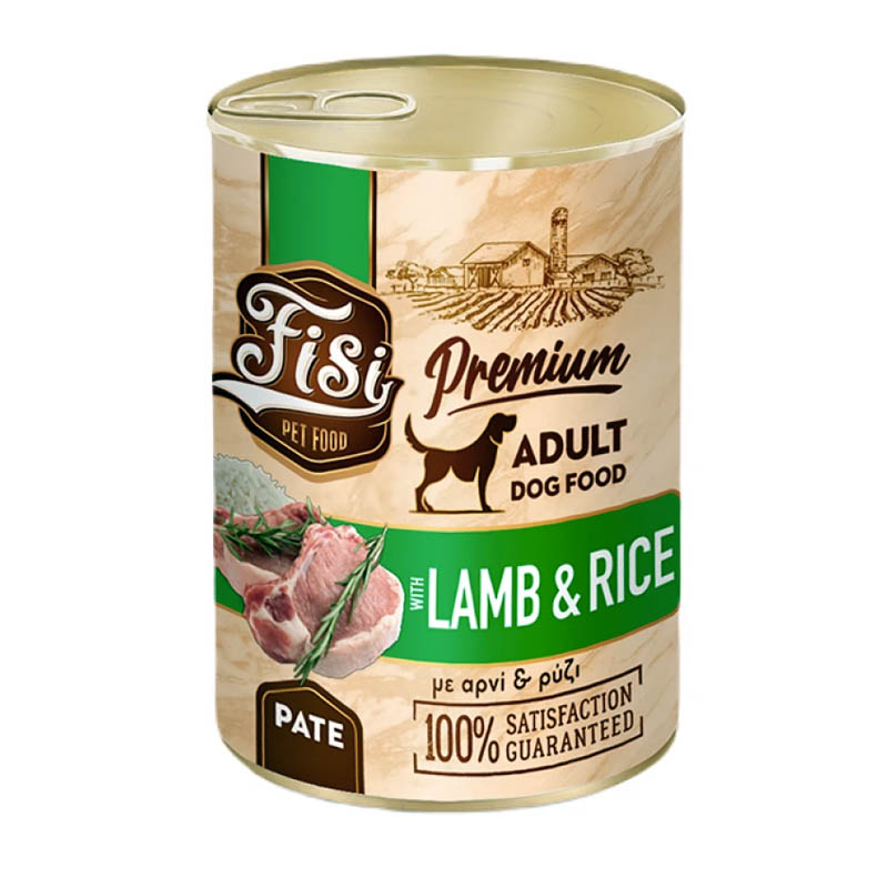 FISI DOG ADULT ΑΡΝΙ ΜΕ ΡΥΖΙ PATE 400gr FISI DOG ADULT ΑΡΝΙ ΜΕ ΡΥΖΙ PATE 400gr