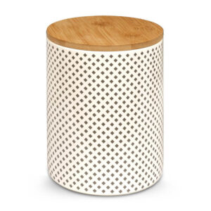 GLEE ΔΟΧΕΙΟ ΛΙΧΟΥΔΙΩΝ ΚΕΡΑΜΙΚΟ ΛΕΥΚΟ ΜΕ ΓΚΡΙ MOTIF ONE SIZE 1600ml