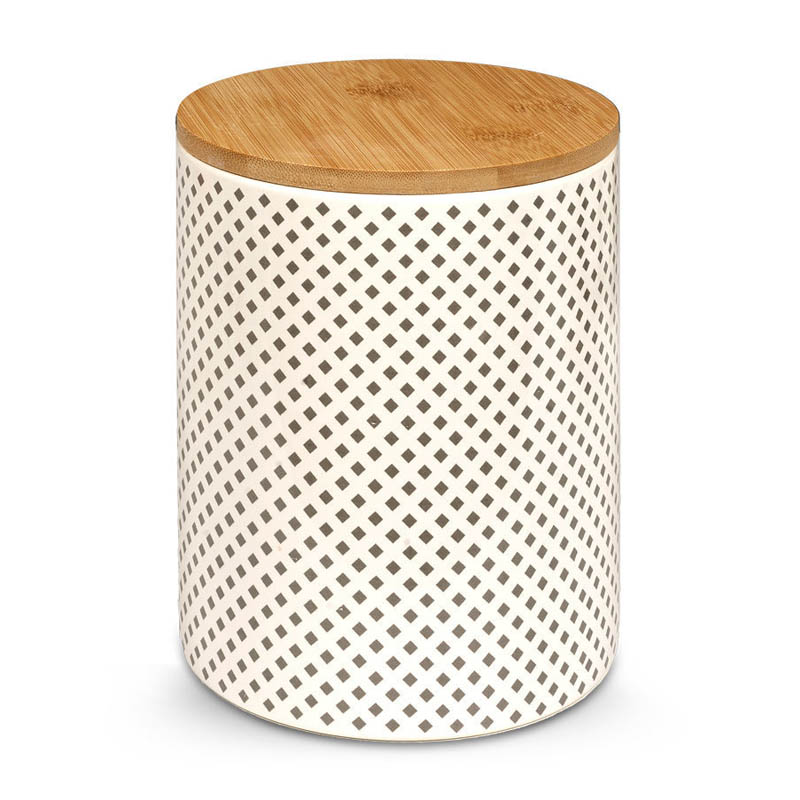 GLEE ΔΟΧΕΙΟ ΛΙΧΟΥΔΙΩΝ ΚΕΡΑΜΙΚΟ ΛΕΥΚΟ ΜΕ ΓΚΡΙ MOTIF ONE SIZE 1600ml