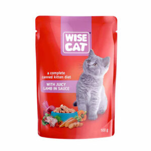 WISE CAT KITTEN WITH JUICY LAMB 100gr