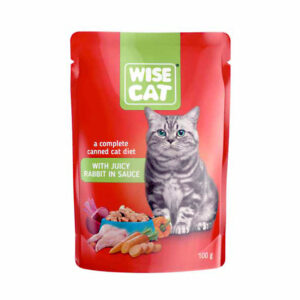 WISE CAT WITH JUICY RABBIT IN SAUCE 100gr
