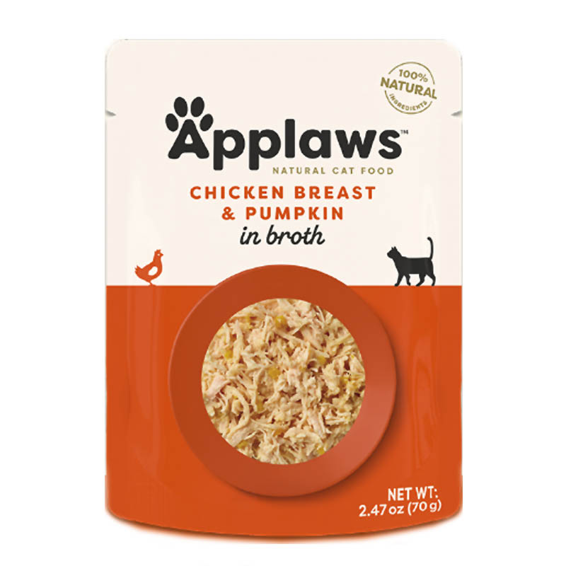 APPLAWS CAT CHICKEN BREAST WITH PUMPKIN IN BROTH 70gr