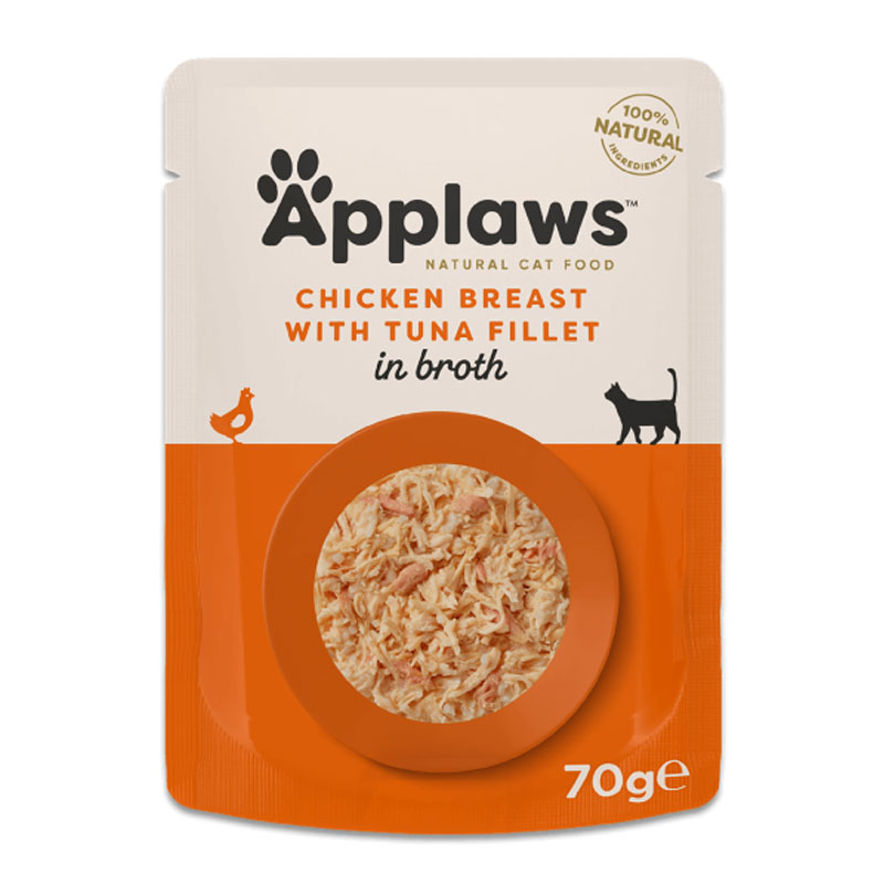 APPLAWS CAT CHICKEN BREAST WITH TUNA FILLET 70gr