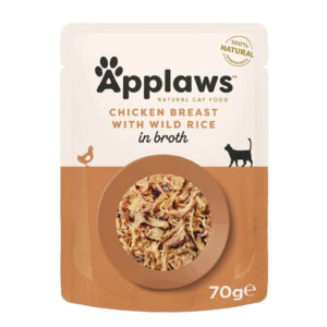 APPLAWS CAT CHICKEN BREAST WITH WILD RICE IN BROTH 70gr
