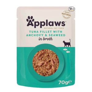 APPLAWS CAT TUNA FILLER WITH ANCHOVY AND SEAWEED IN BROTH 70gr