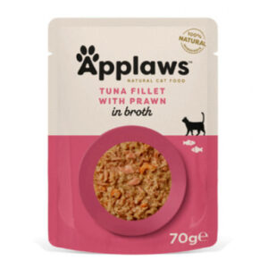 APPLAWS CAT TUNA FILLET WITH PRAWN IN BROTH 70gr
