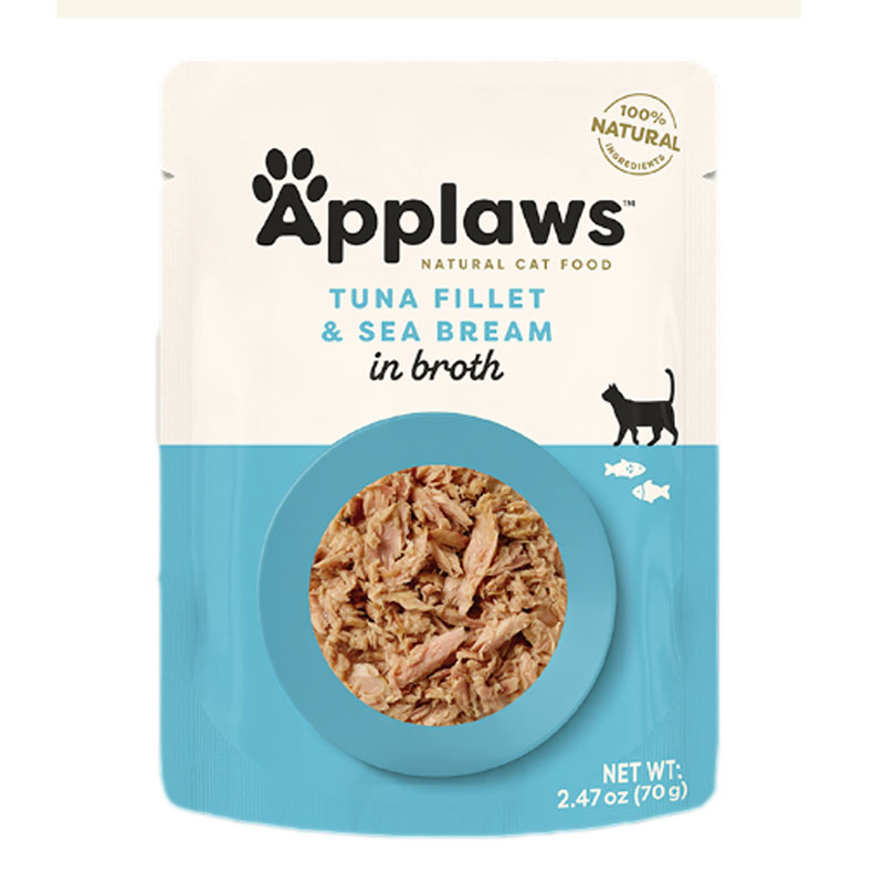 APPLAWS CAT TUNA FILLET WITH SEA BREAM 70gr APPLAWS CAT TUNA FILLET WITH SEA BREAM 70gr