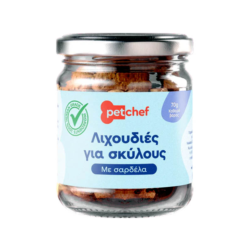 PETCHEF ΛΙΧΟΥΔΙΑ ΣΚΥΛΟΥ ΜΕ ΣΑΡΔΕΛΑ 70gr