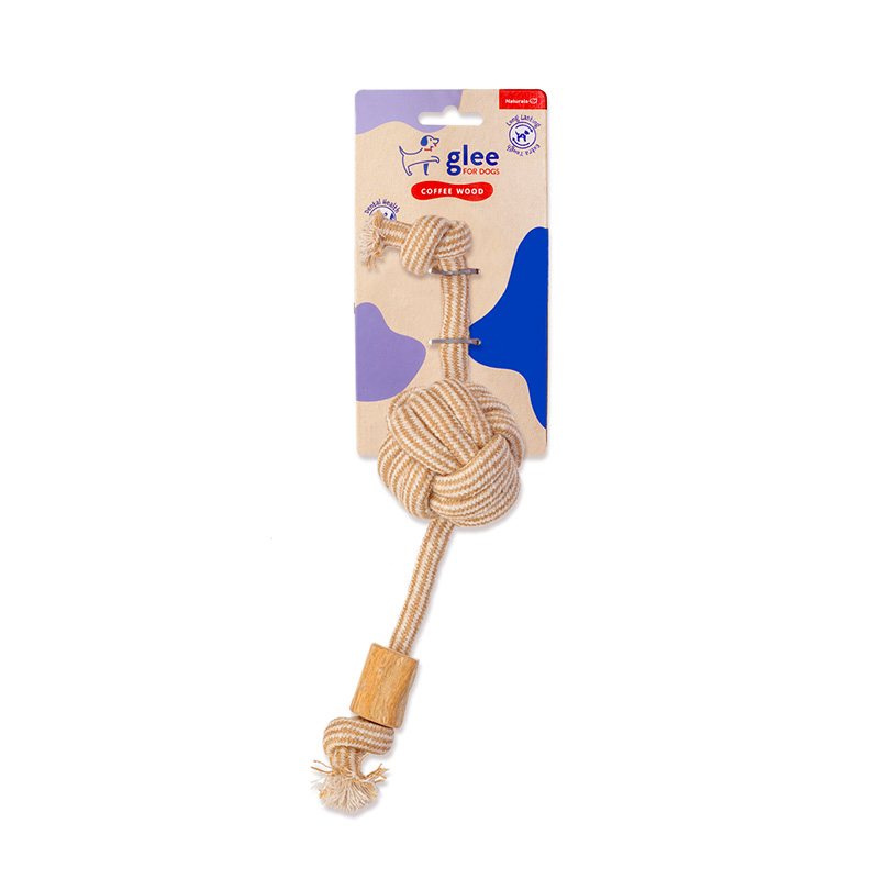 GLEE ΠΑΙΧΝΙΔΙ ΣΚΥΛΟΥ FIST BALL WITH COFFEE WOOD 40cm