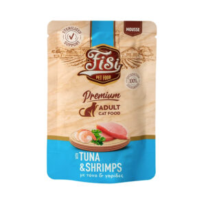 FISI MOUSSE CAT ADULT ΤΟΝΟΣ ΚΑΙ ΓΑΡΙΔΕΣ 80gr