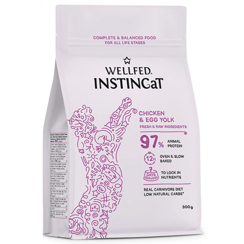 PET INTEREST WELLFED INSTINCAT ADULT CHICKEN AND EGG YOLK 300gr