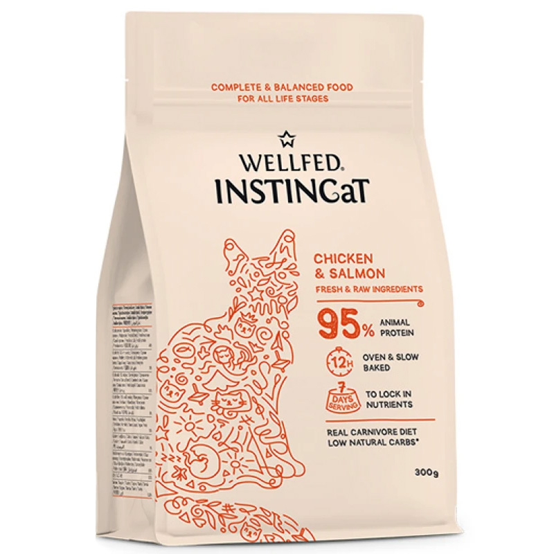 PET INTEREST WELLFED INSTINCAT ADULT CHICKEN AND SALMON 300gr