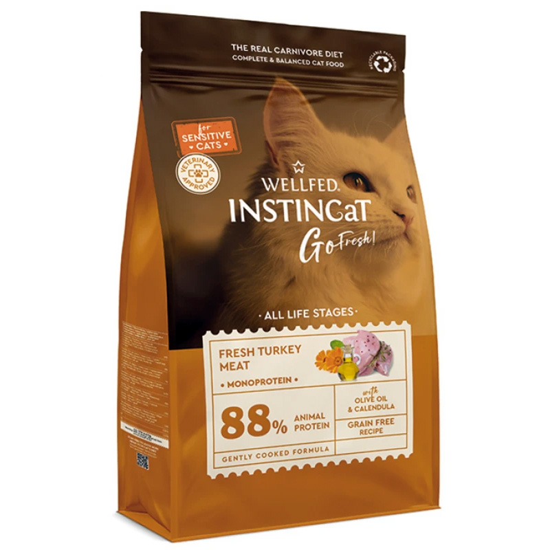 PET INTEREST WELLFED INSTINCAT GO FRESH SENSITIVE TURKEY PET INTEREST WELLFED INSTINCAT GO FRESH SENSITIVE TURKEY