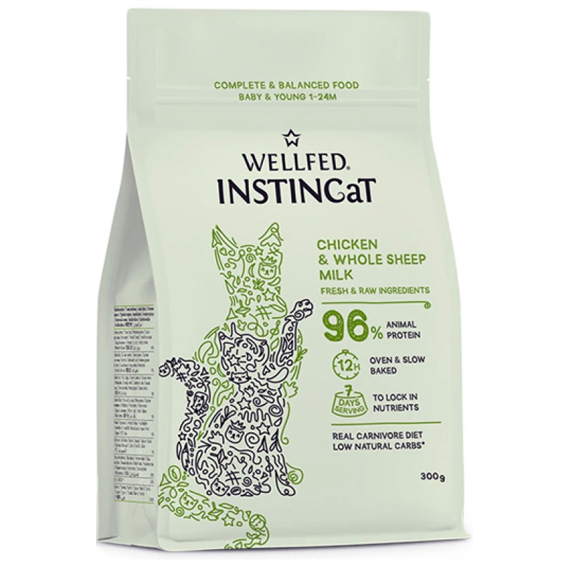 PET INTEREST WELLFED INSTINCAT KITTEN YOUNG CHICKEN AND WHOLE SHEEP MILK 300gr