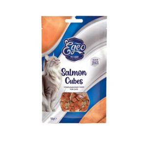 EGEO CAT SALMON CUBES WITH SKIN 50gr