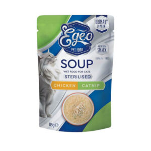 EGEO CAT STERILISED CHICKEN AND CATNIP SOUP 85gr