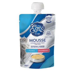 EGEO CAT STERILISED TUNA KRILL AND CRANBERRY MOUSSE 100gr