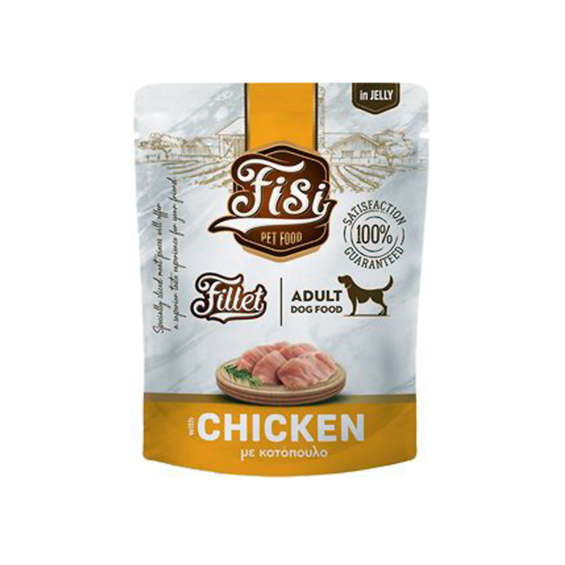 FISI FILLET ADULT DOG ΚΟΤΟΠΟΥΛΟ ΣΕ ΖΕΛΕ POUCH 500gr