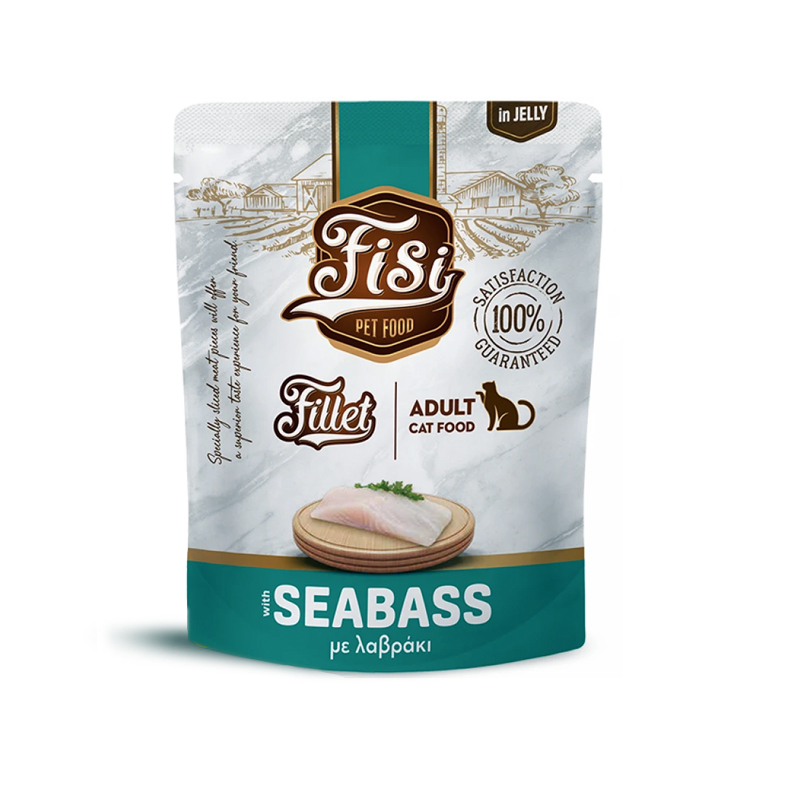 FISI FILLET CAT ADULT ΛΑΥΡΑΚΙ ΣΕ ΖΕΛΕ POUCH 300gr FISI FILLET CAT ADULT ΛΑΥΡΑΚΙ ΣΕ ΖΕΛΕ POUCH 300gr