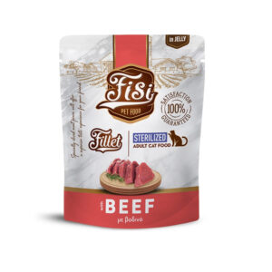 FISI FILLET CAT STERILIZED ΒΟΔΙΝΟ ΣΕ ΖΕΛΕ POUCH 300gr