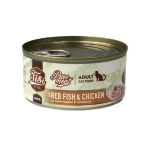 FISI PURE MEAT CAT ADULT ΚΟΚΚΙΝΟΨΑΡΟ ΚΑΙ ΚΟΤΟΠΟΥΛΟ 170gr