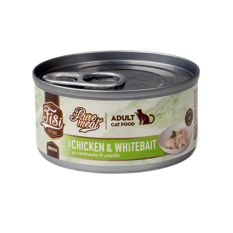 FISI PURE MEAT CAT ADULT ΚΟΤΟΠΟΥΛΟ ΚΑΙ ΑΘΕΡΙΝΑ 80gr FISI PURE MEAT CAT ADULT ΚΟΤΟΠΟΥΛΟ ΚΑΙ ΑΘΕΡΙΝΑ 80gr