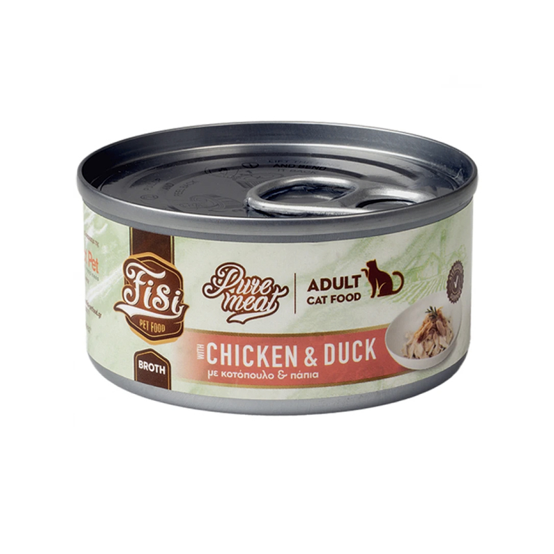 FISI PURE MEAT CAT ADULT ΚΟΤΟΠΟΥΛΟ ΚΑΙ ΠΑΠΙΑ 80gr
