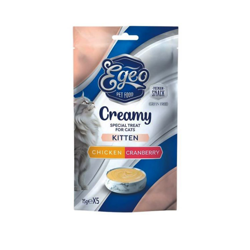 EGEO CAT KITTEN CHICKEN AND CRANBERRY 5x15gr