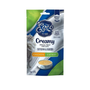 EGEO CAT STERILISED CHICKEN CATNIP AND CRANBERRY 5x15gr