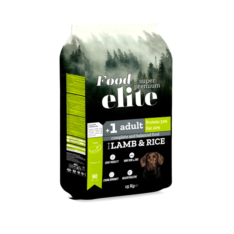 FOOD ELITE DOG ADULT HIGH ENERGY LAMB AND RICE 15kg FOOD ELITE DOG ADULT HIGH ENERGY LAMB AND RICE 15kg