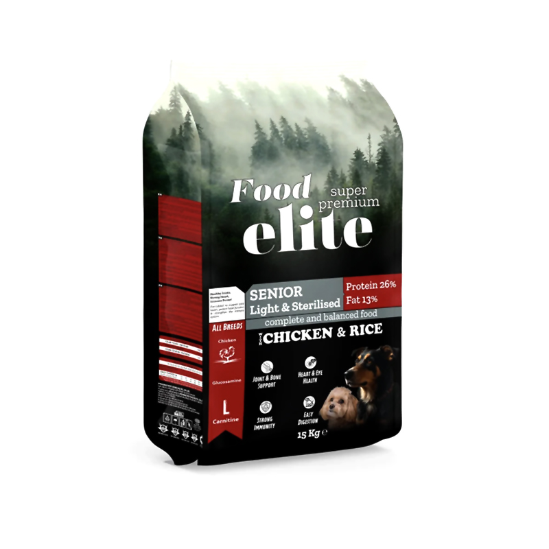 FOOD ELITE SENIOR DOG LIGHT CHICKEN ALL BREED 15kg
