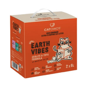 PET INTEREST CATOIKOS "EARTH VIBES" TOFU AND ZEOLITE CAT POPCORN 2x6lt