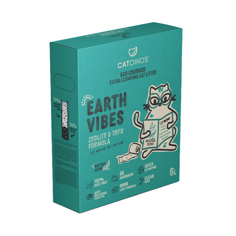 PET INTEREST CATOIKOS "EARTH VIBES" TOFU AND ZEOLITE CAT ΑΟΣΜΗ 6lt