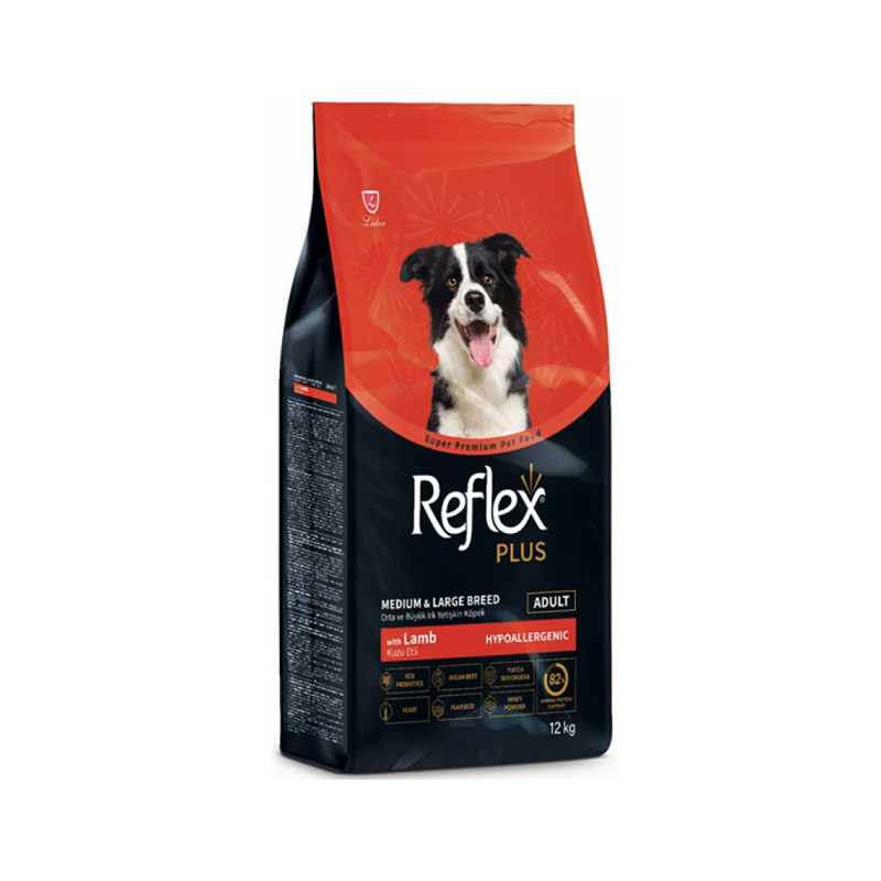 REFLEX PLUS DOG MEDIUM LARGE ADULT LAMB 12kg
