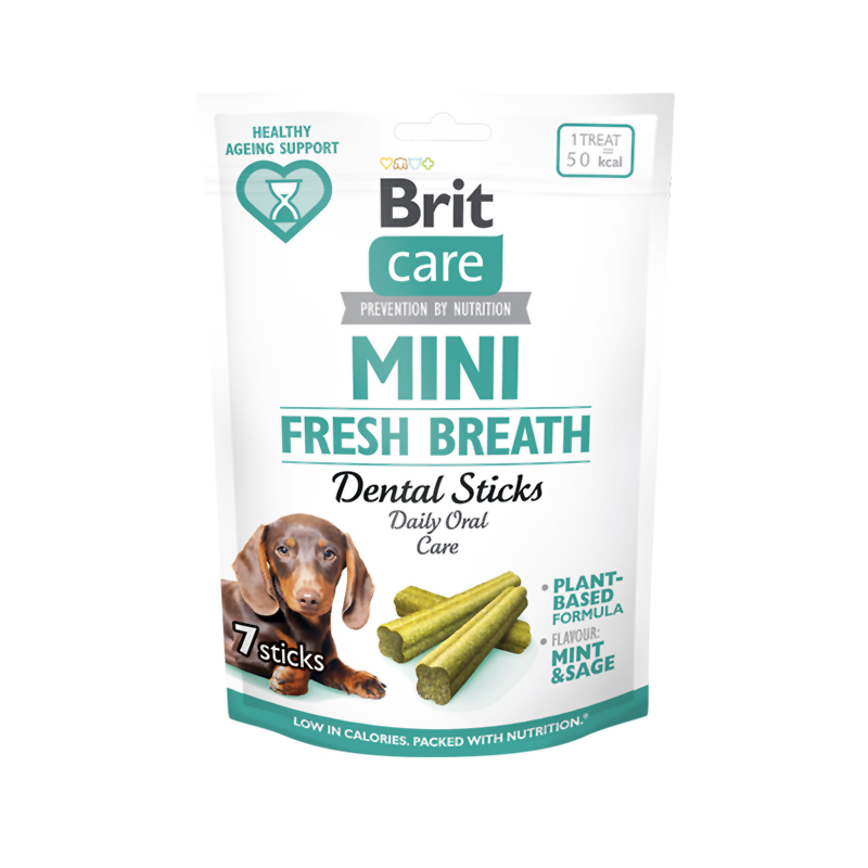 BRIT CARE MINI DOG DENTAL STICKS FRESH BREATH 7pcs/120gr