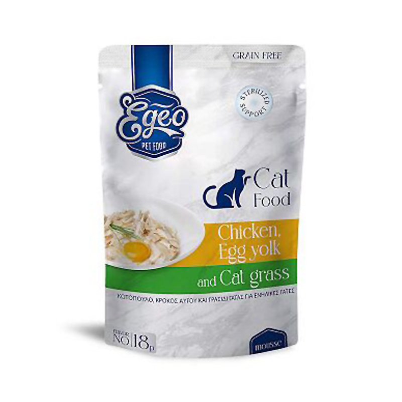 EGEO ADULT CAT ΜΕ ΚΟΤΟΠΟΥΛΟ KAI ΚΡΟΚΟΣ ΑΥΓΟΥ KAI CATNIP MOUSSE POUCH 85gr EGEO ADULT CAT ΜΕ ΚΟΤΟΠΟΥΛΟ KAI ΚΡΟΚΟΣ ΑΥΓΟΥ KAI CATNIP MOUSSE POUCH 85gr