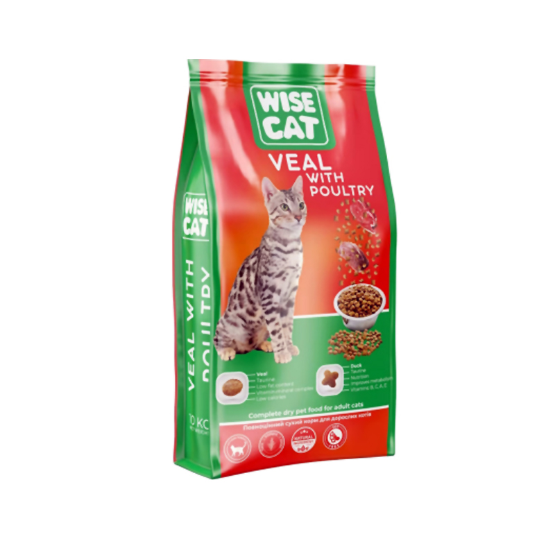WISE CAT VEAL WITH POULTRY 400gr