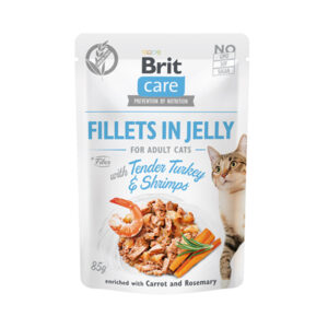 BRIT CARE CAT ΦΑΚΕΛΑΚΙ FILLET TURKEY AND SHRIMPS 85gr