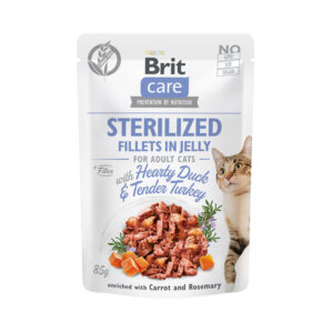 BRIT CARE FILLET JELLY STERILISED DUCK AND TURKEY 85gr