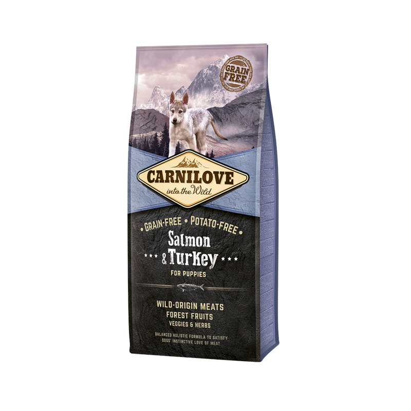 CARNILOVE DOG PUPPY GRAIN FREE SALMON AND TURKEY 12kg