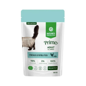 NATURE'S PROTECTION CAT SKIN AND COAT CHICKEN WHITE FISH 85gr