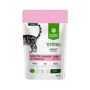 NATURE'S PROTECTION CAT URINARY WHITE FISH ANCHOVIES AND CRANBERRIES 85gr