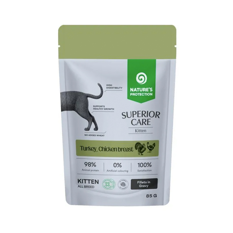 NATURE'S PROTECTION KITTEN CHICKEN AND TURKEY 85gr