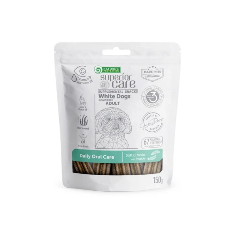 NATURE'S PROTECTION SUPERIOR CARE DOG WHITE DOG ORAL CARE 150gr NATURE'S PROTECTION SUPERIOR CARE DOG WHITE DOG ORAL CARE 150gr