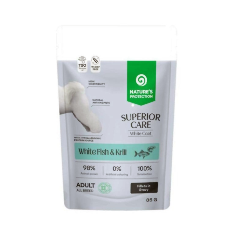 NATURE'S PROTECTION WHITE DOG WHITE FISH AND KRILL 85gr