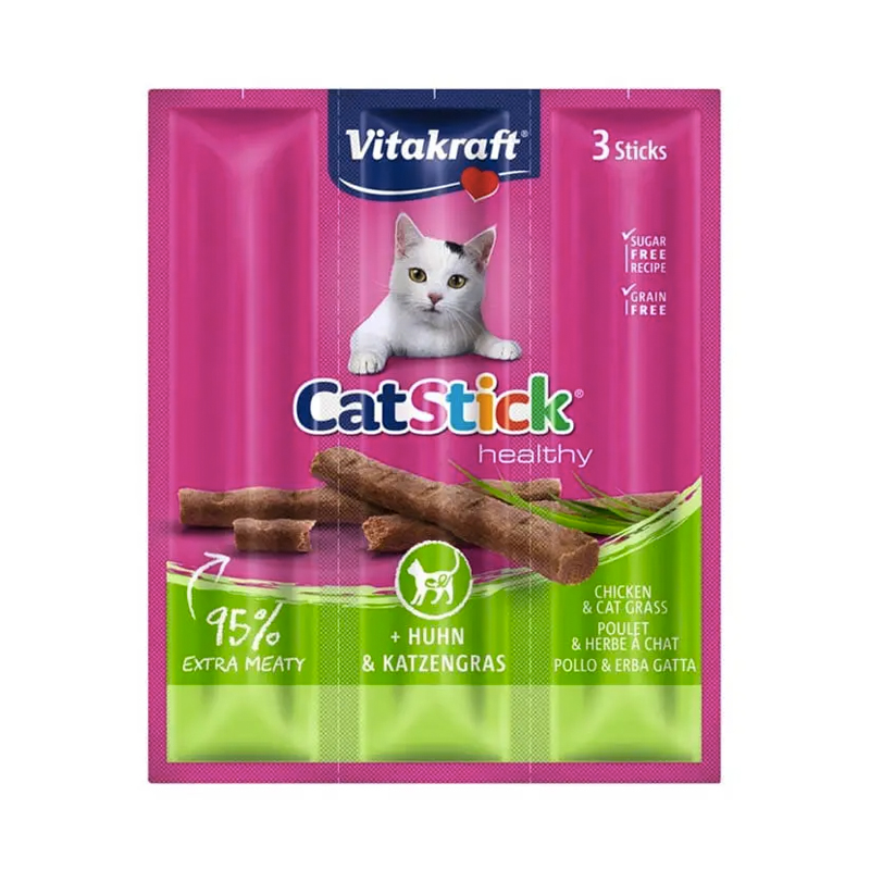 VITAKRAFT CAT STICK 3τμχ ΚΟΤΟΠΟΥΛΟ ΚΑΙ ΓΡΑΣΙΔΙ 18gr VITAKRAFT CAT STICK 3τμχ ΚΟΤΟΠΟΥΛΟ ΚΑΙ ΓΡΑΣΙΔΙ 18gr