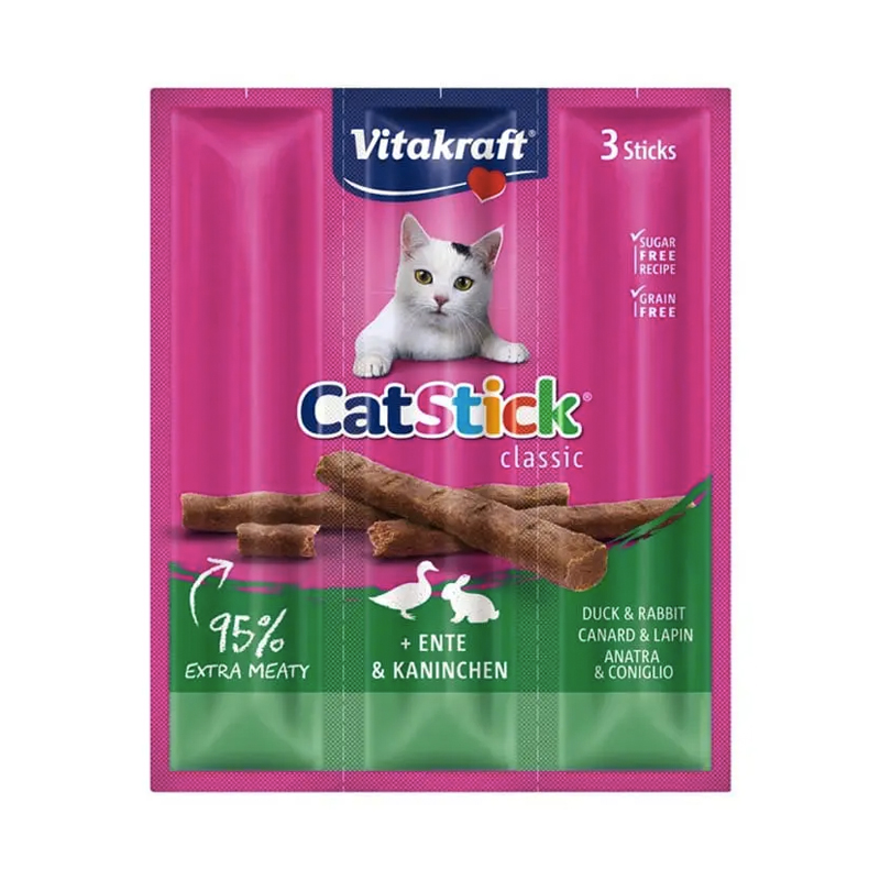 VITAKRAFT CAT STICK 3τμχ ΠΑΠΙΑ ΚΑΙ ΚΟΥΝΕΛΙ 18gr VITAKRAFT CAT STICK 3τμχ ΠΑΠΙΑ ΚΑΙ ΚΟΥΝΕΛΙ 18gr