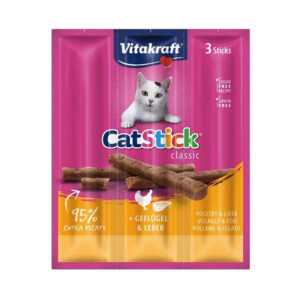 VITAKRAFT CAT STICK 3τμχ  ΠΟΥΛΕΡΙΚΑ ΚΑΙ ΣΥΚΩΤΙ 18gr