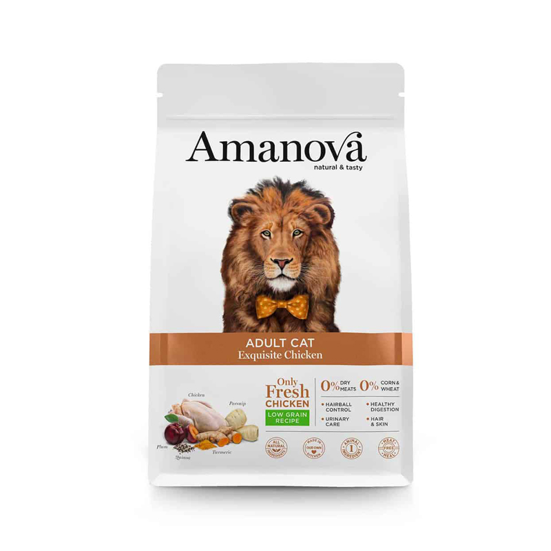 AMANOVA LOW GRAIN ADULT CAT EXQUISITE CHICKEN 1.5kg